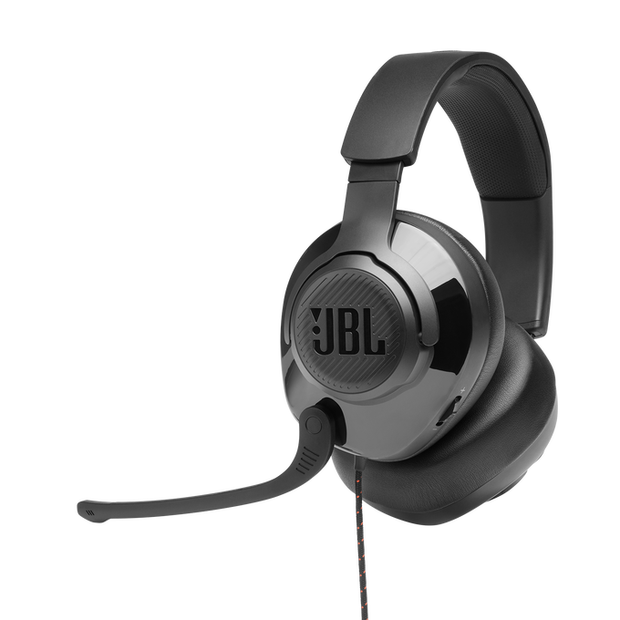 JBL Quantum 200 - Black - Wired over-ear gaming headset with flip-up mic - Hero image number null